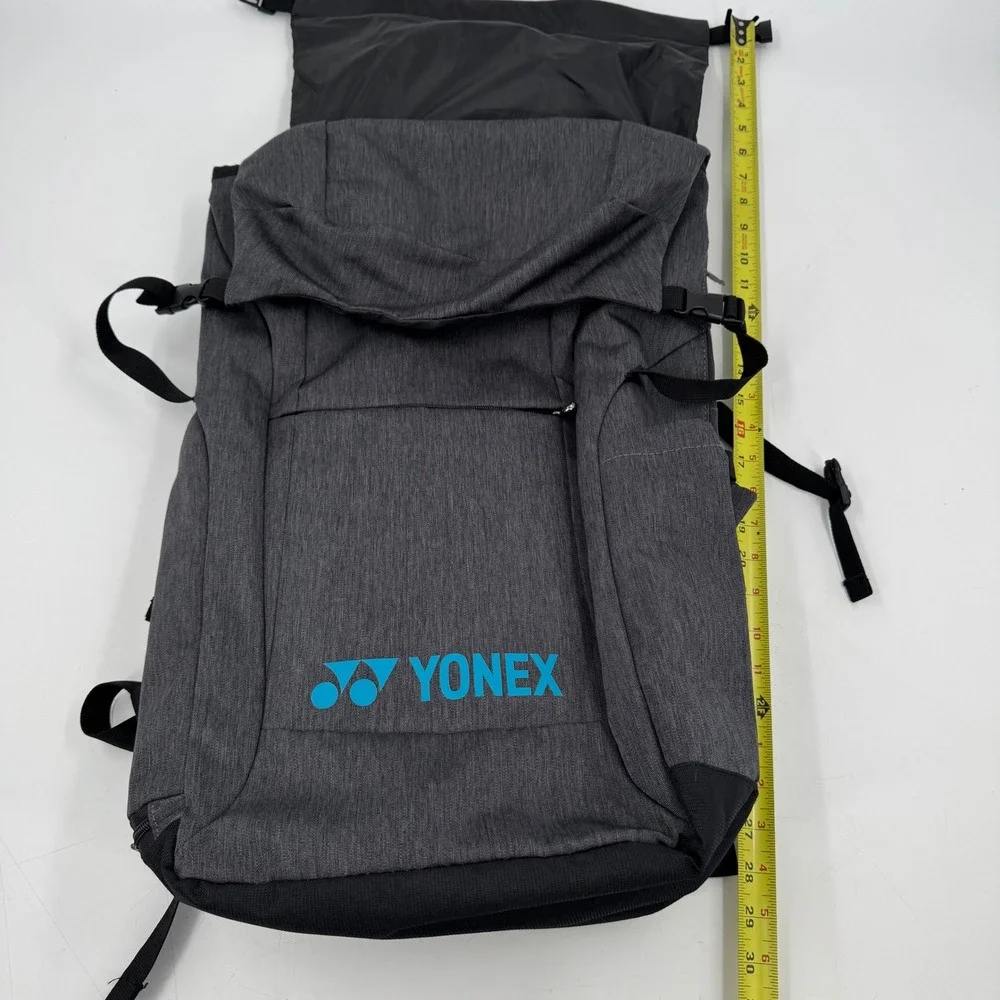 Yonex Dark Grey Roll Top Backpack Bag Sports Travel‎ Rucksack Badminton